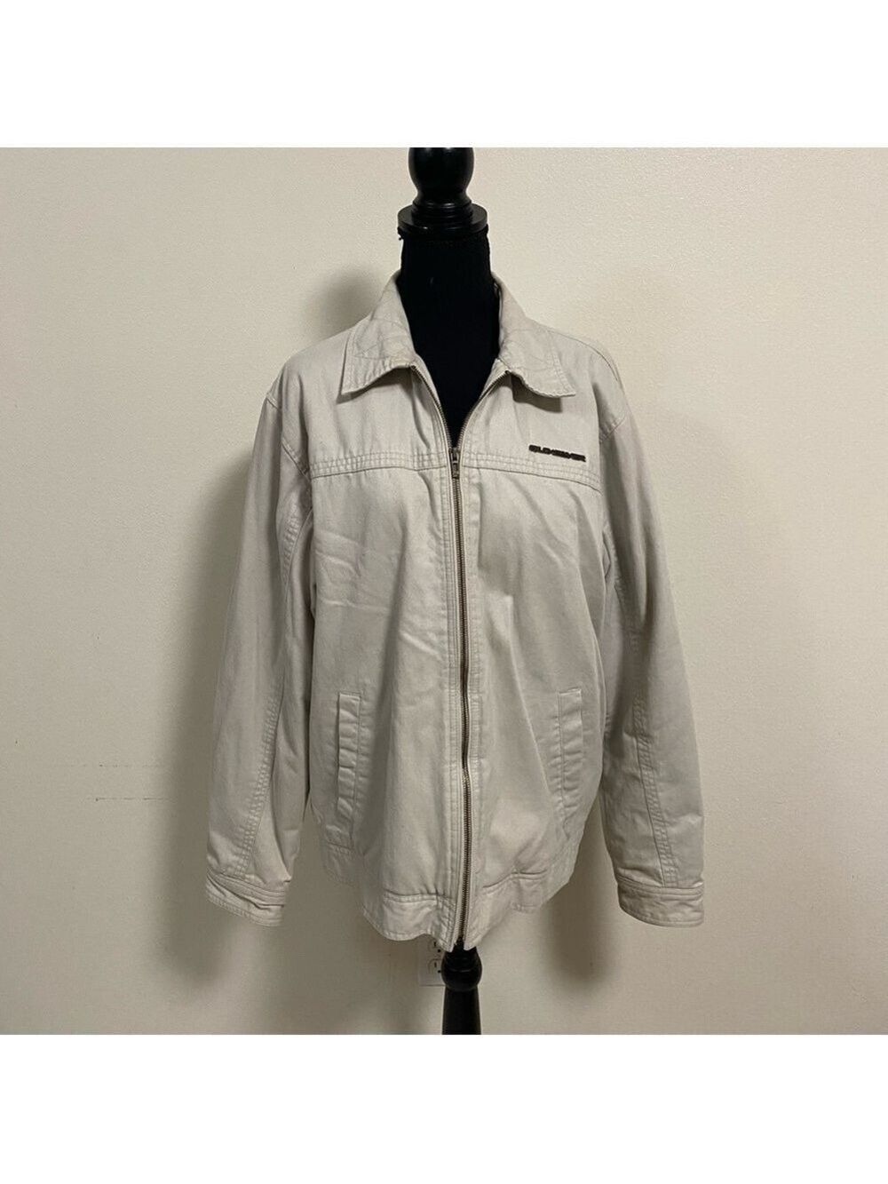 Quicksilver Jacket Men’s Medium off white Sherpa lined chore coat barn jacket